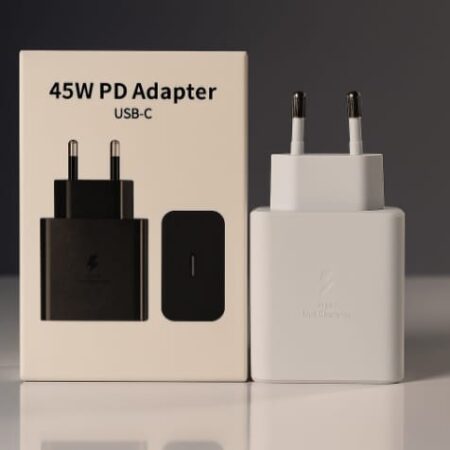 45W PD Adapter White USB-C 4 Super  Fast Charging